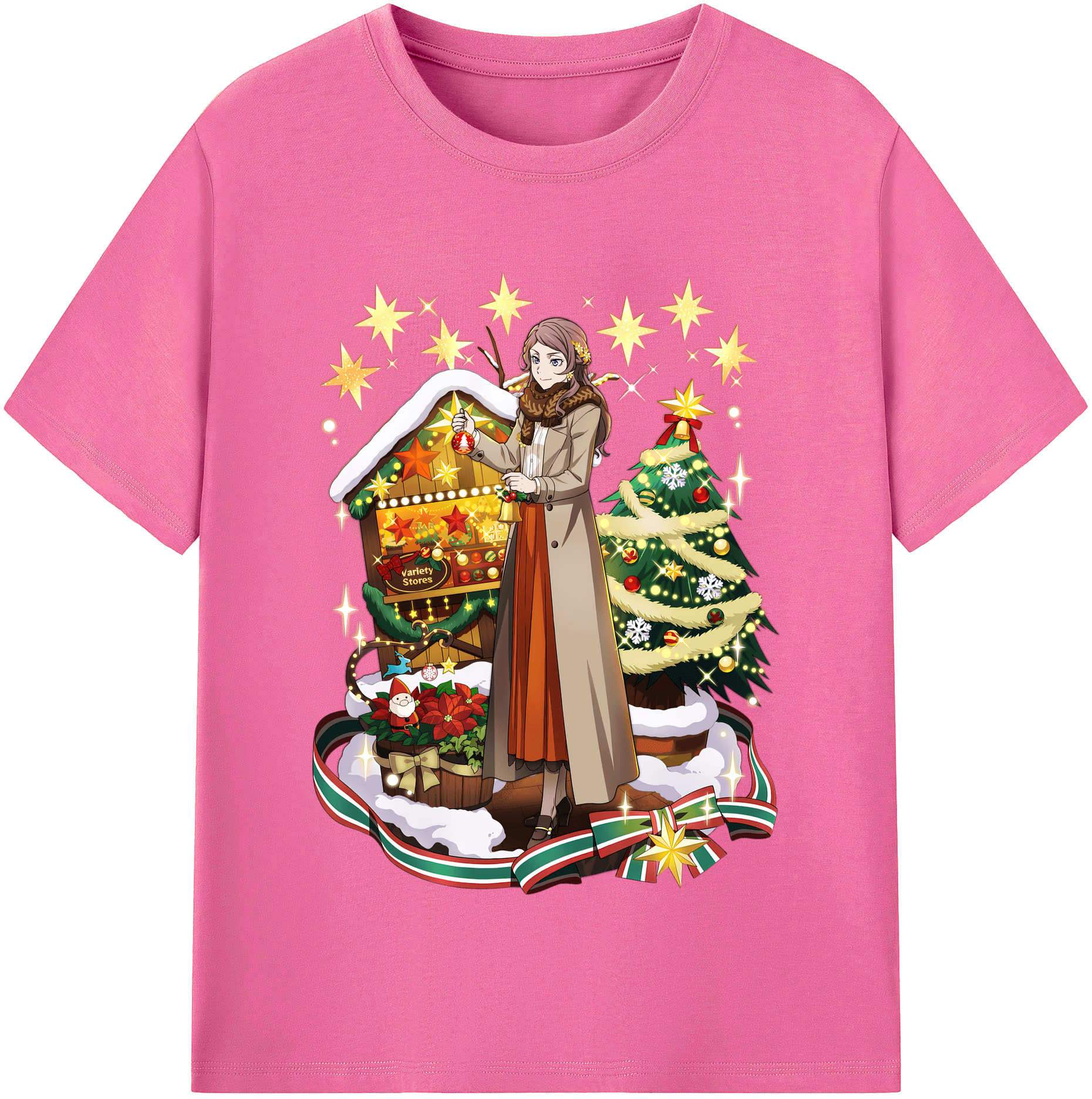 （画像用） 文豪ストレイドッグス Bungo Stray Dogs レディースカジュアルプリントTシャツ（綿100％）